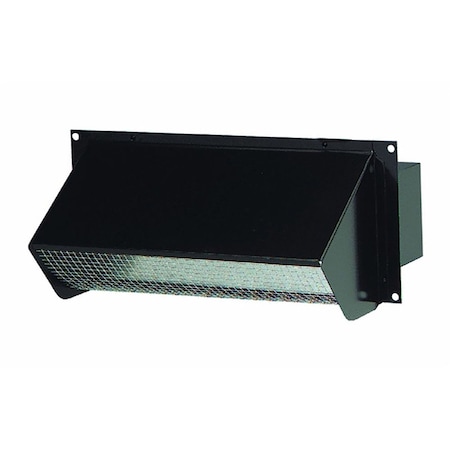 Almo Black 24-Gauge Steel Wall Cap for 3.25in x 10in Duct Vent Hood - Wall Mountable 639